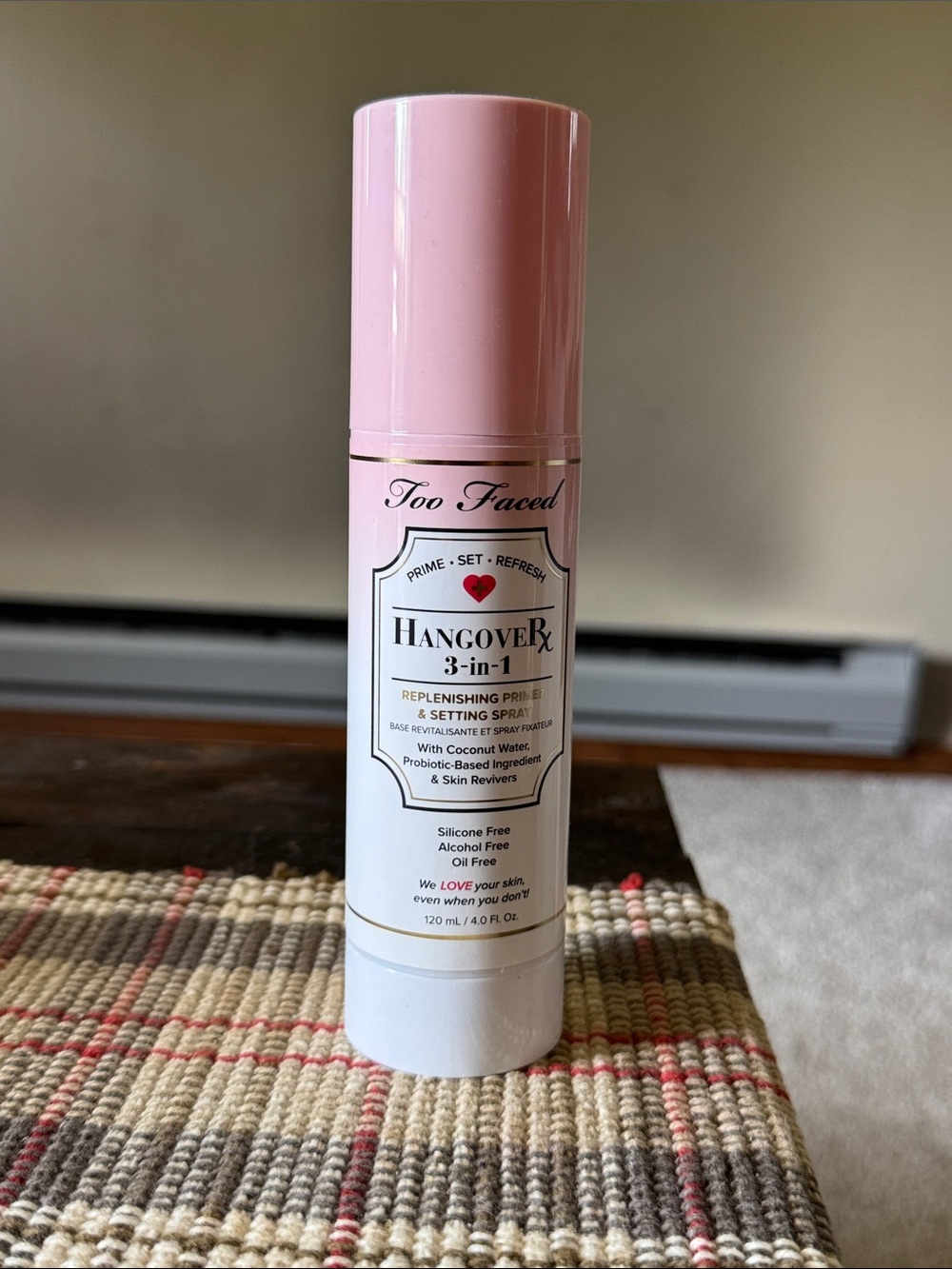 Too Faced Hangover 3-in-1 Primer & Setting Spray - Pink and White
